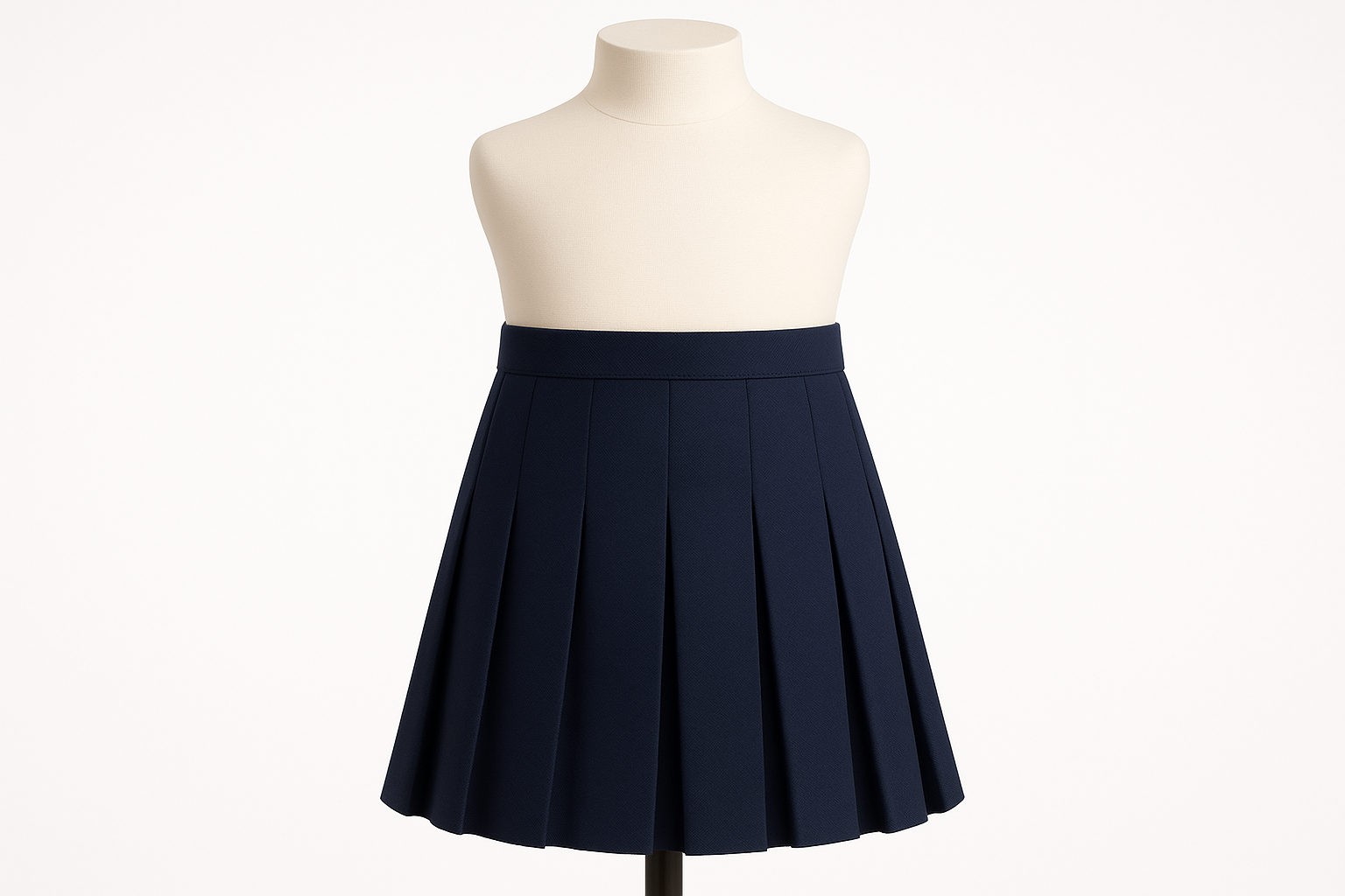 Girls' School Uniform Pleated Skirt - Product Photo