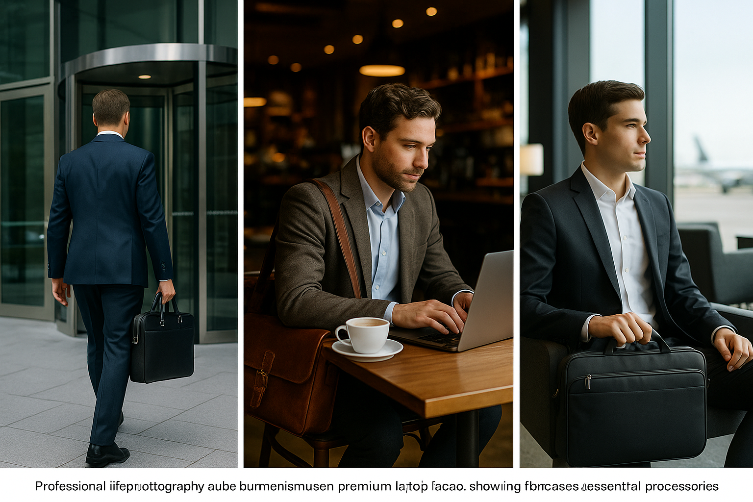 Men's Professional Briefcase Collection - Lifestyle Photography