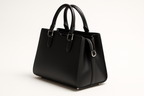 Women's Luxury Black Leather Handbag - Interior View