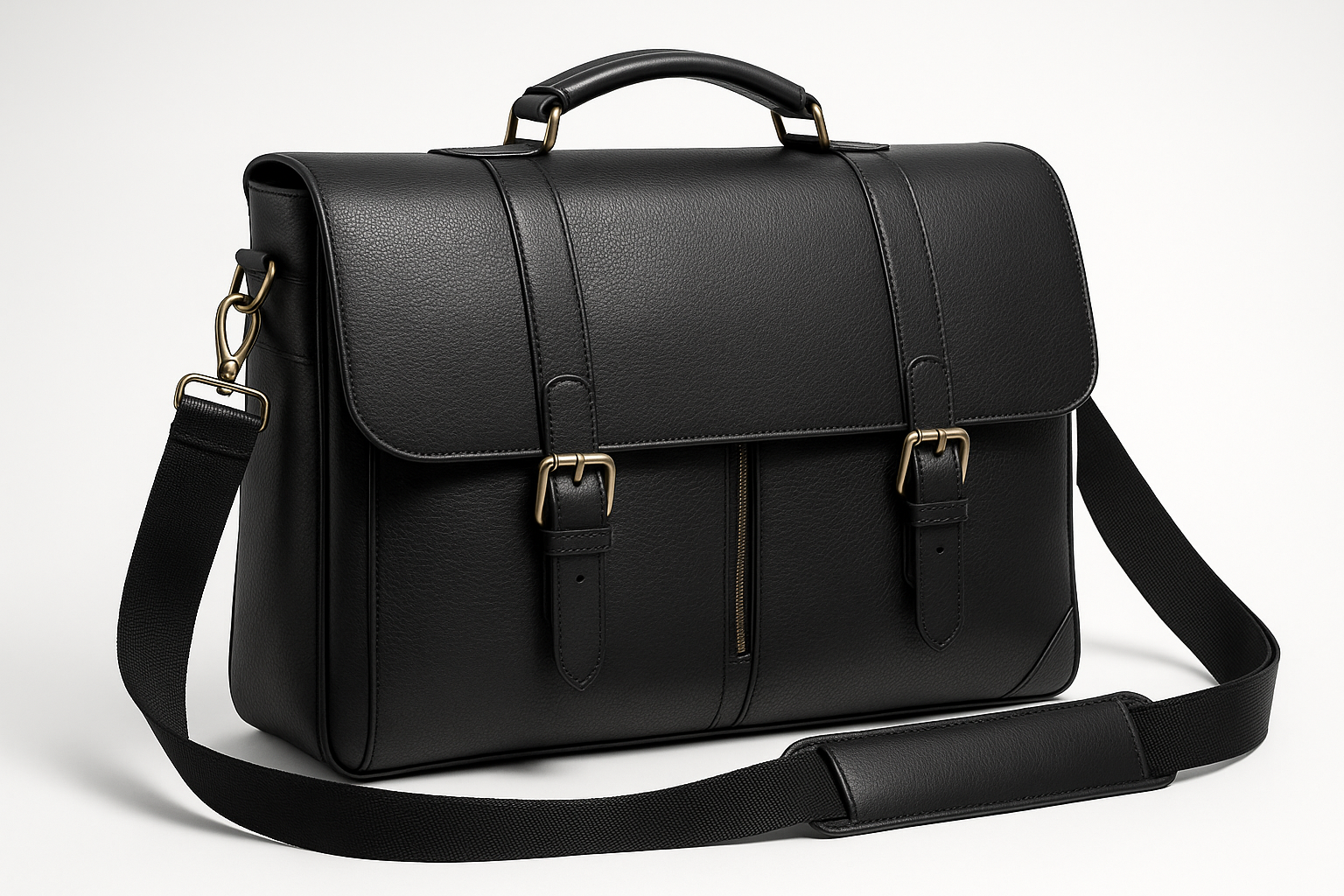 Classic Black Large 17-inch - Executive Messenger Bag