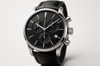 Stainless Steel Black Dial Leather Strap - €1,299