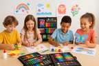 Children Creating Art with Craft Set