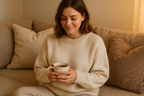 Women's Cream Cozy Sweater - Home Comfort