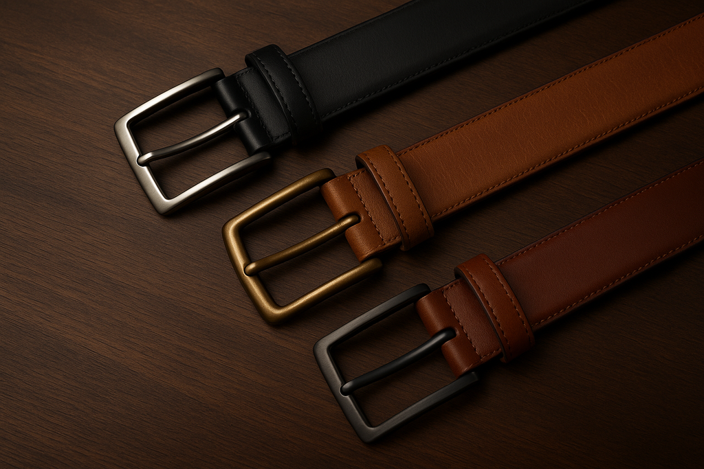 Men's Premium Leather Belt Collection - Product Display