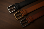 Men's Premium Leather Belt Collection - Product Display