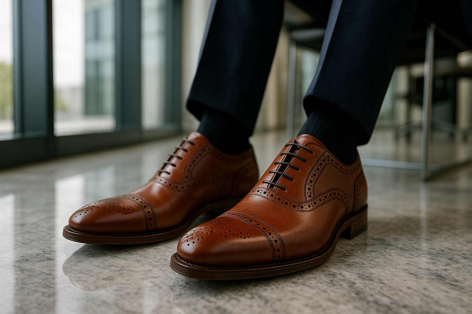 Men's Classic Oxford Dress Shoes - Lifestyle View