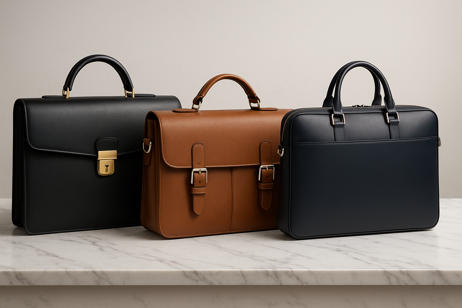 Men's Professional Briefcase Collection - Product Display