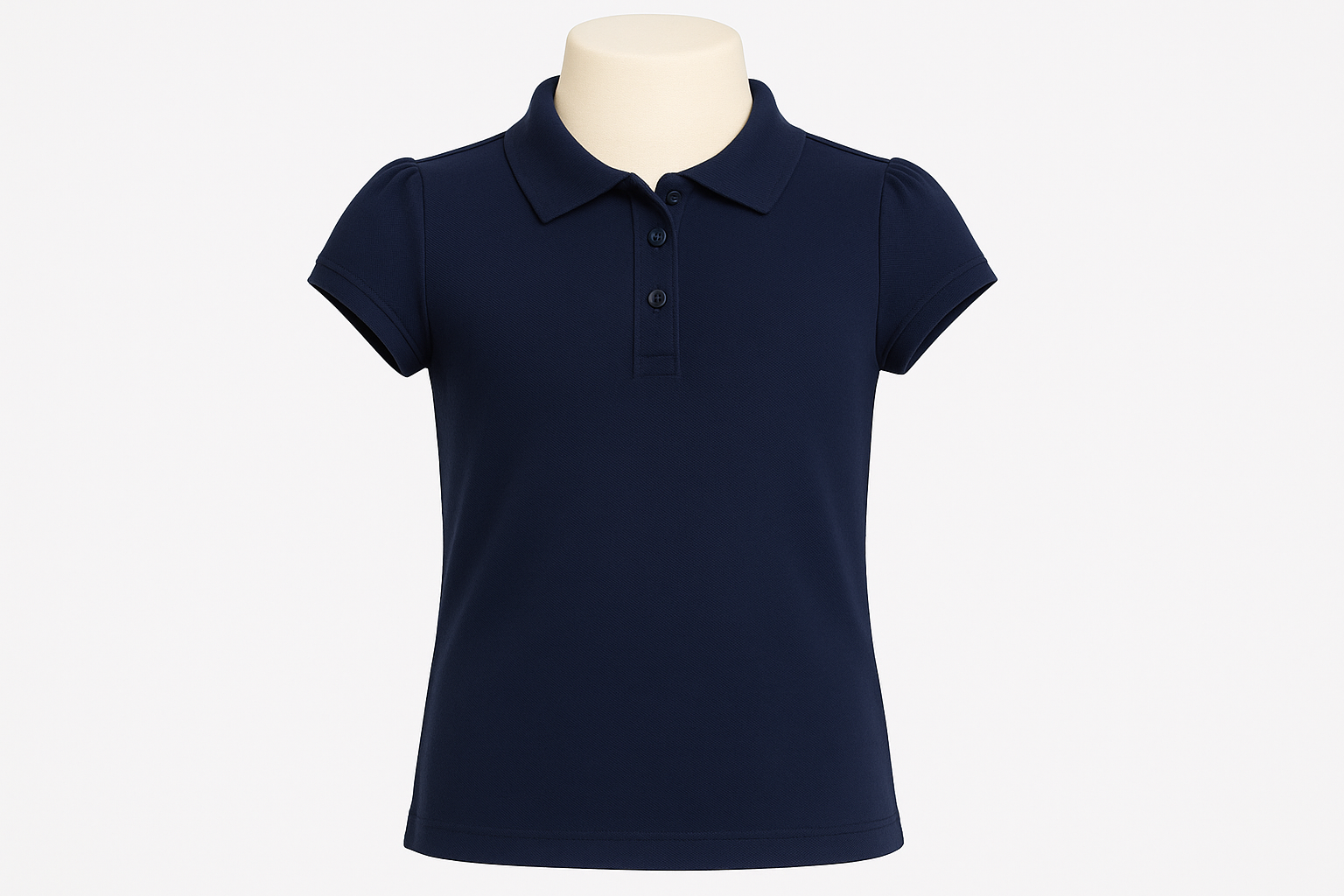 Girls' School Uniform Polo Shirt - Product Photo