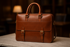 Men's Premium Leather Briefcase - Product Display