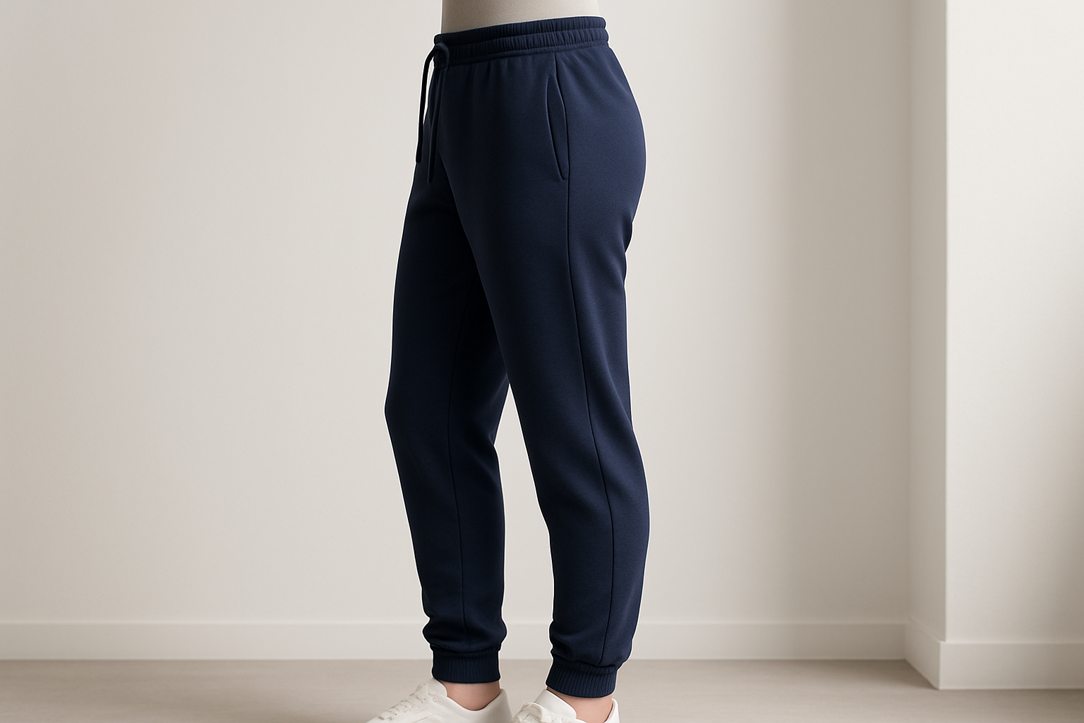 All-Gender Comfort Joggers - Navy Blue Side View