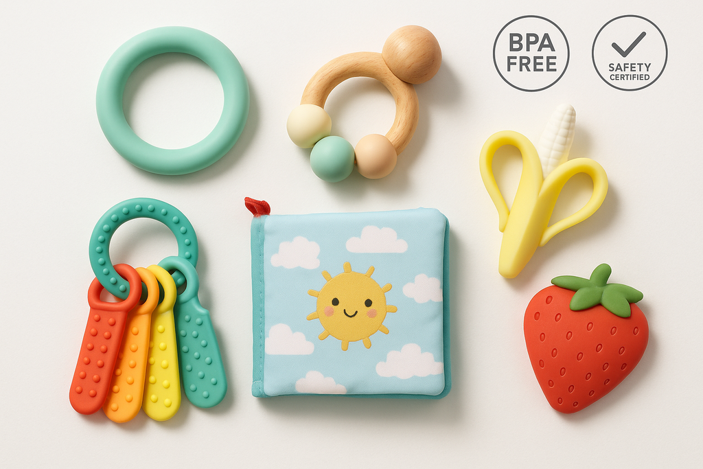 Premium Baby Teething Toy Set - Product Photography