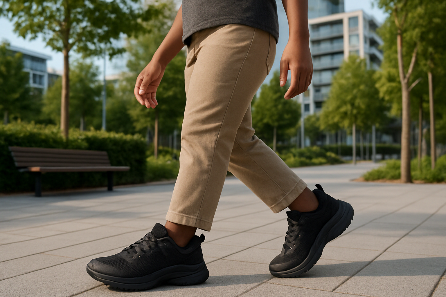 Black Ergonomic Sneakers - Lifestyle Shot