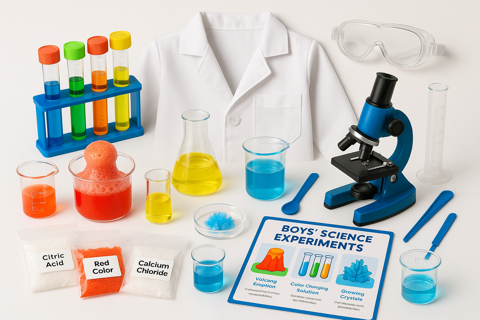 Boys' Science Experiment Kit - Laboratory Equipment Display