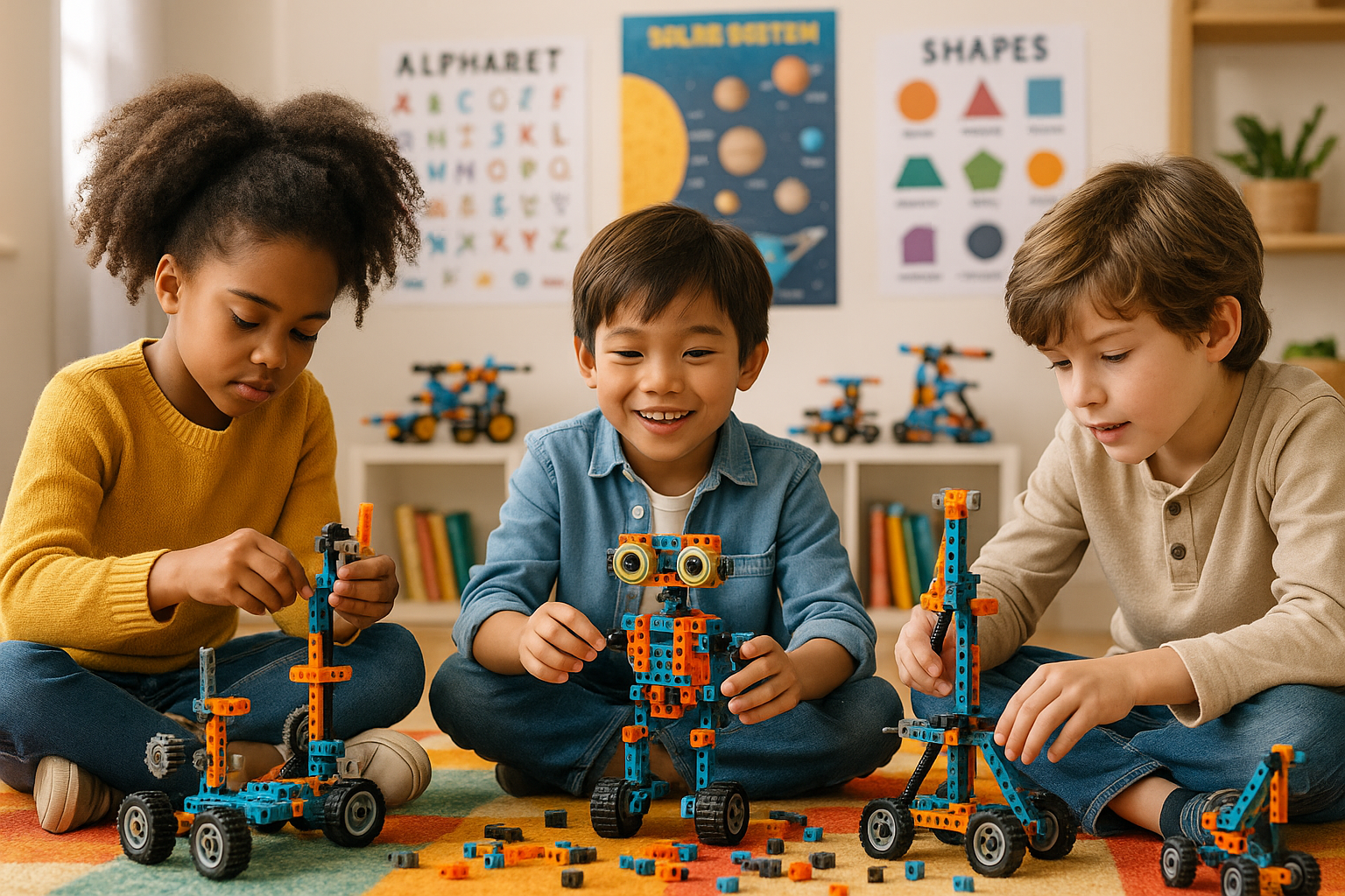 Kids STEM Building Blocks Engineering Set - Children Building