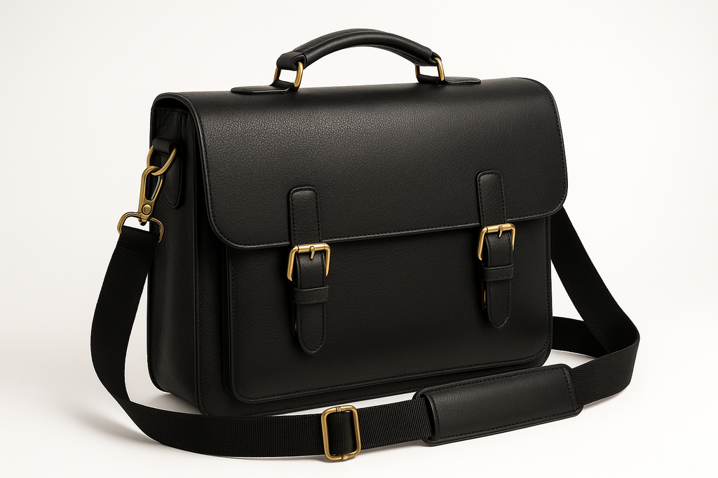 Classic Black Standard 15-inch - Executive Messenger Bag