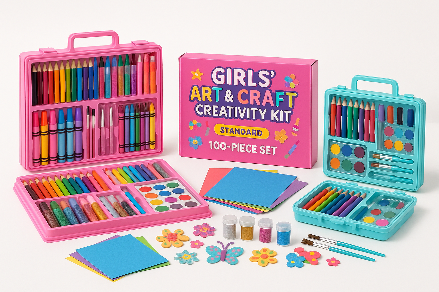Girls' Art & Craft Creativity Kit - Product Display