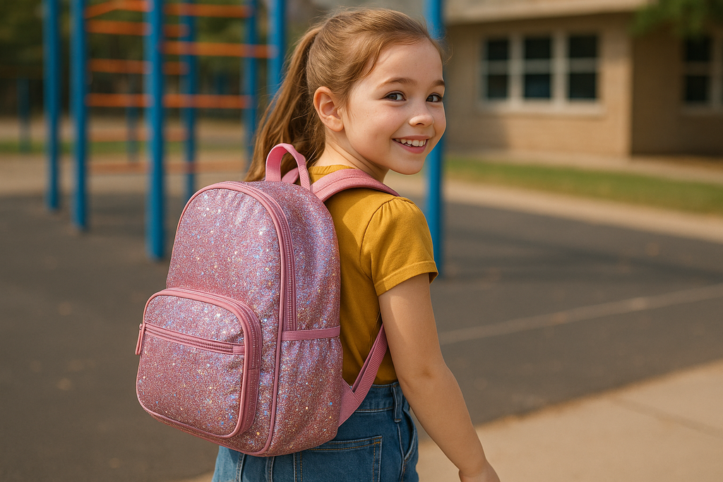Girls' Sparkly Backpack Collection - Lifestyle Image