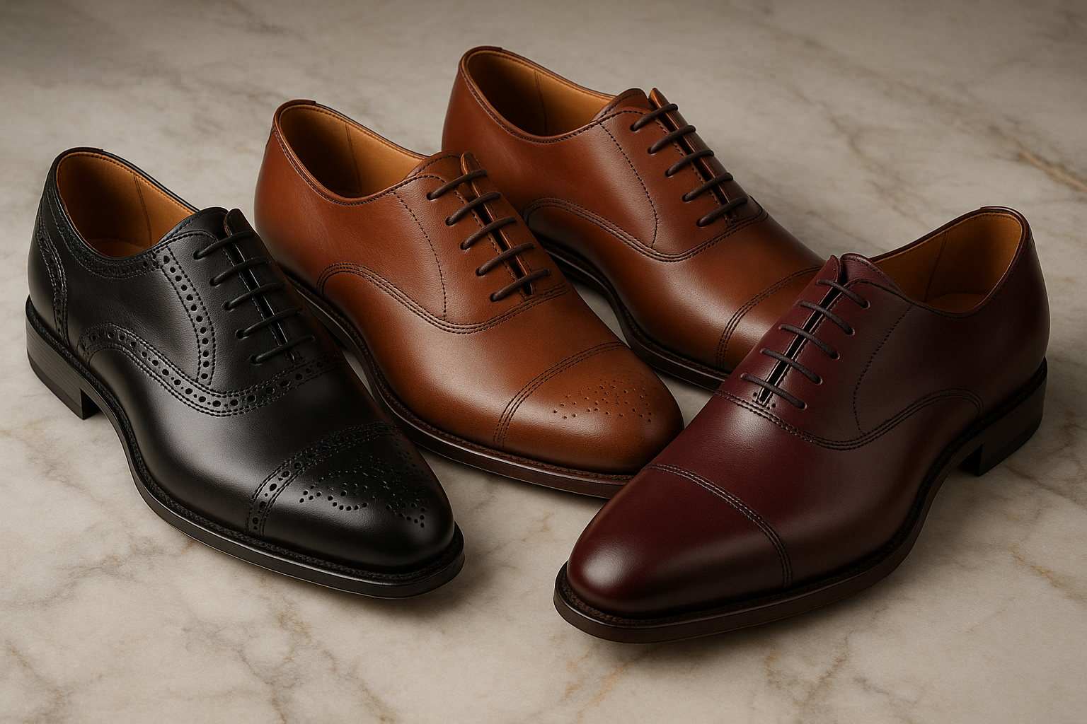 Men's Luxury Leather Oxford Shoes - Product Collection