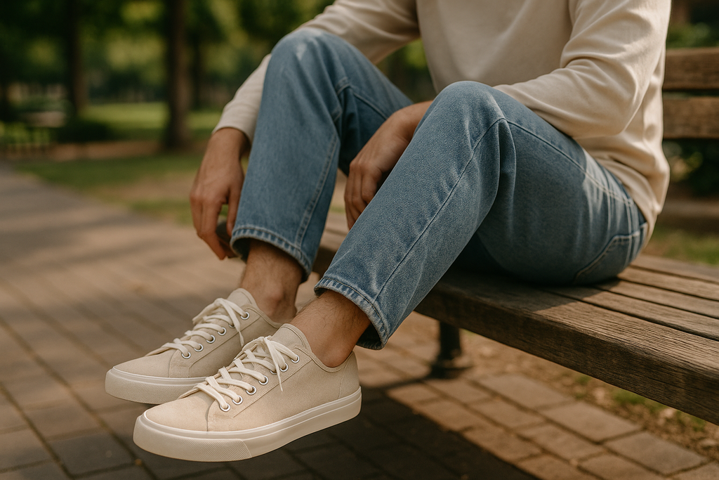 All-Gender Casual Canvas Sneakers - Casual Lifestyle Shot
