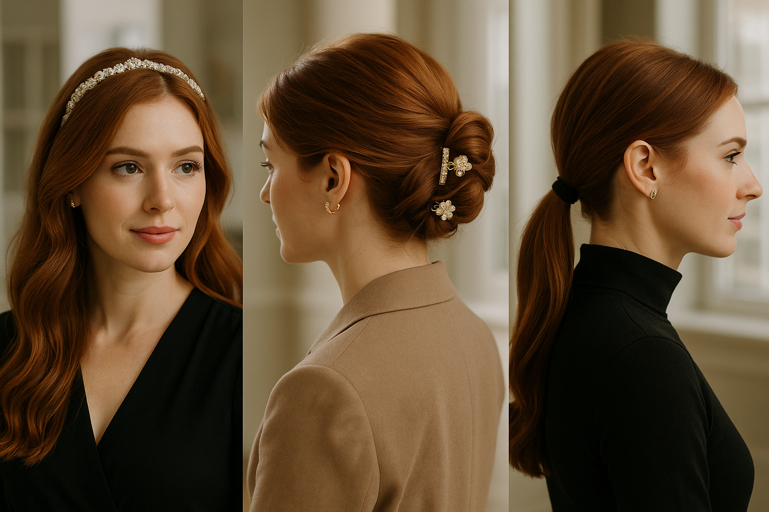 Women's Hair Accessories Collection - Styling Examples