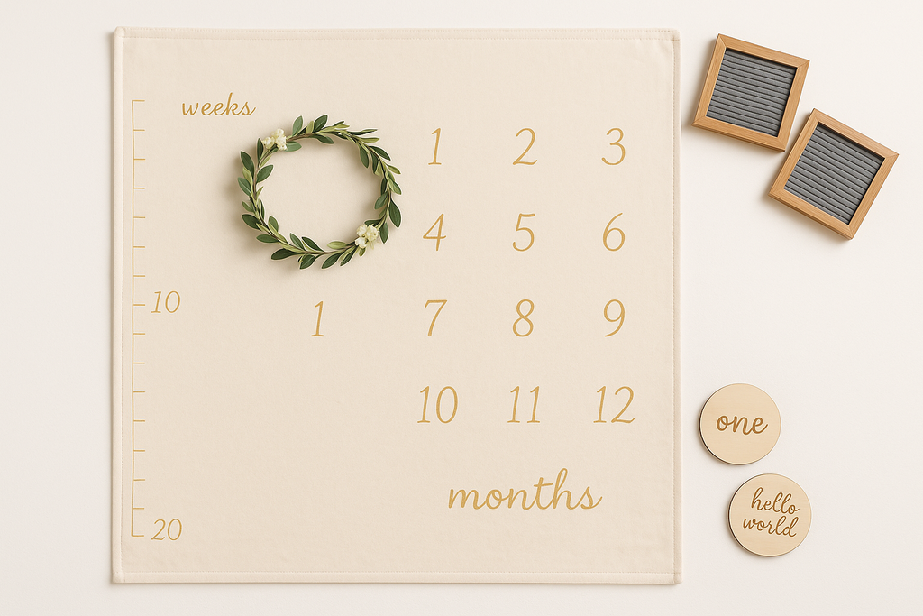 Premium Baby Milestone Blanket Set - Product Photography