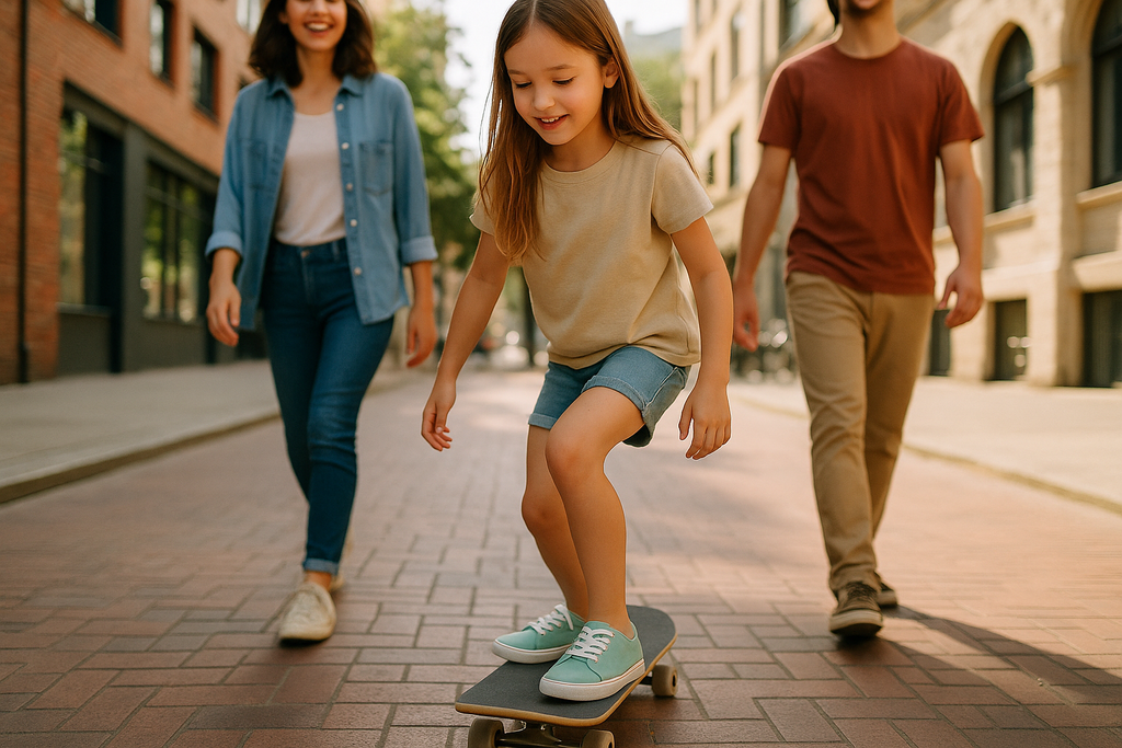 Girls' Canvas Sneakers - Urban Lifestyle View