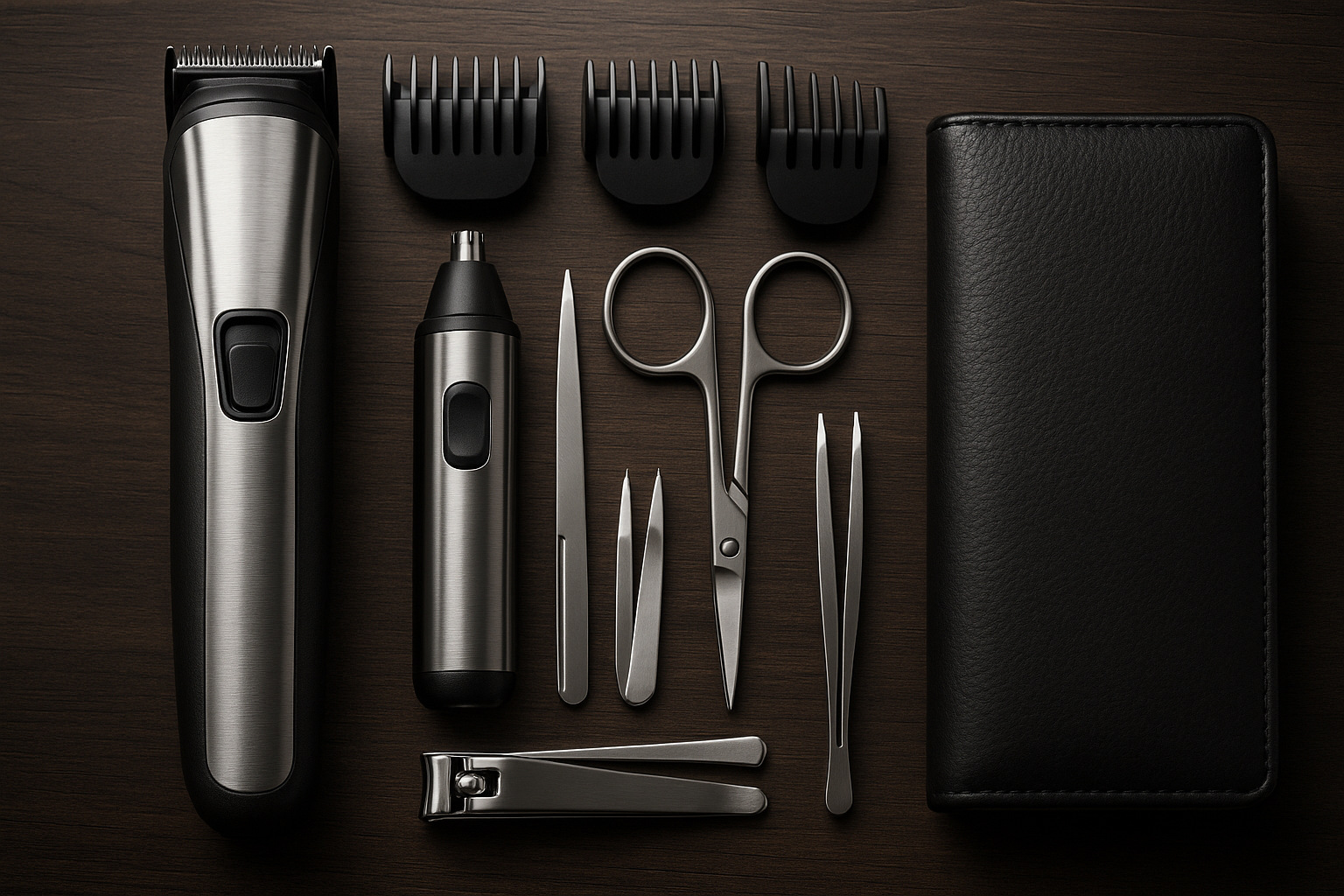 Men's Professional Grooming Tools & Accessories Set - Product Display