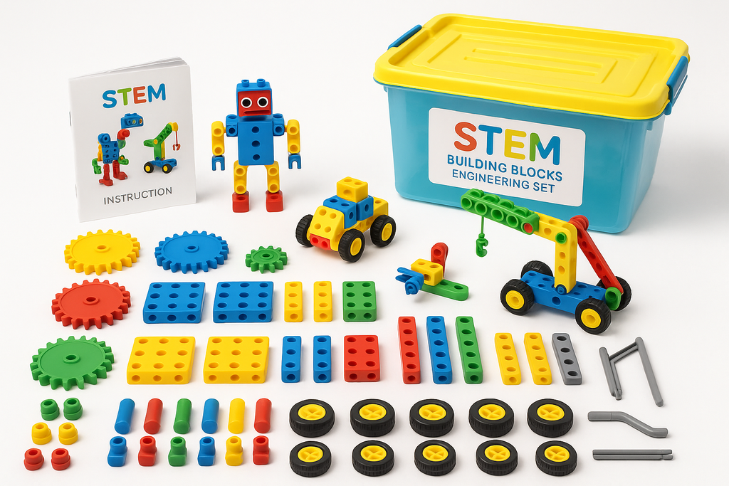 Kids STEM Building Blocks Engineering Set - Product Display