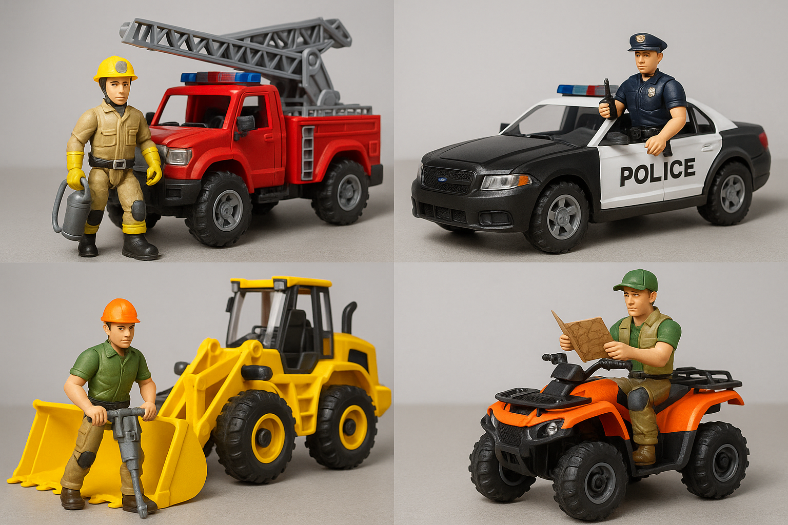 Boys Action Figure Vehicle Set Main