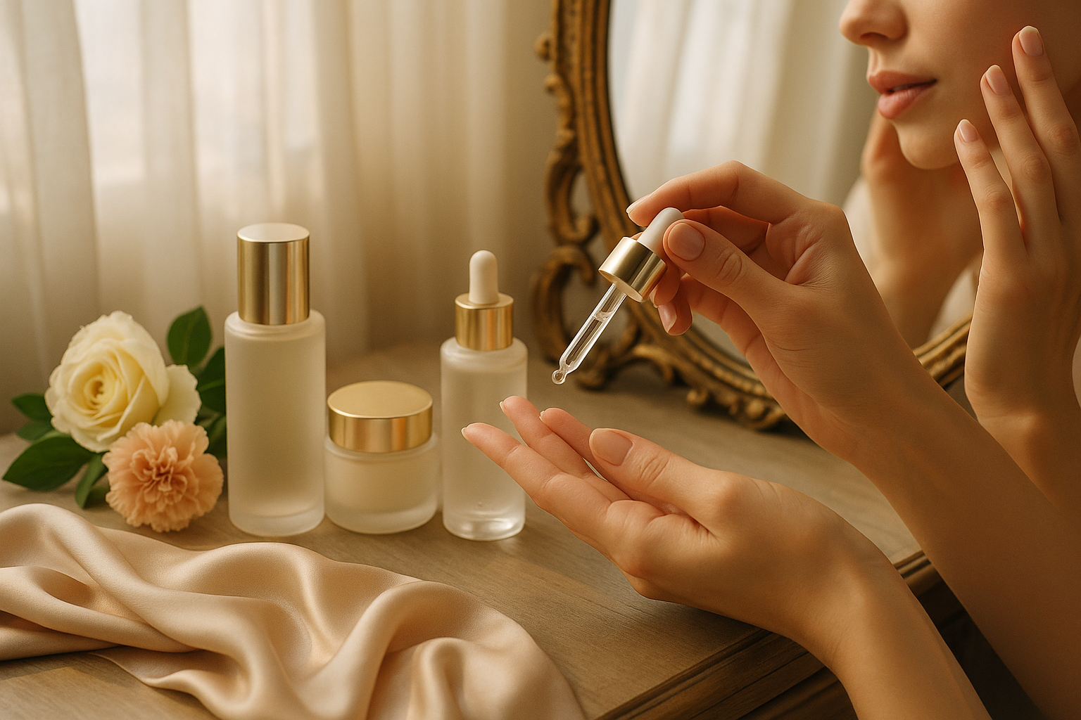 Women's Luxury Skincare Set - Lifestyle Application