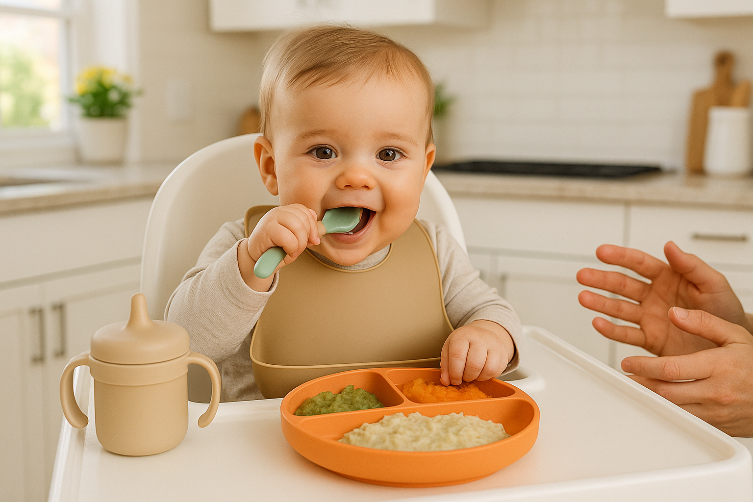 Baby Self-Feeding Development - Mealtime Photography