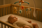 Baby Looking at Musical Mobile - Lifestyle Photo