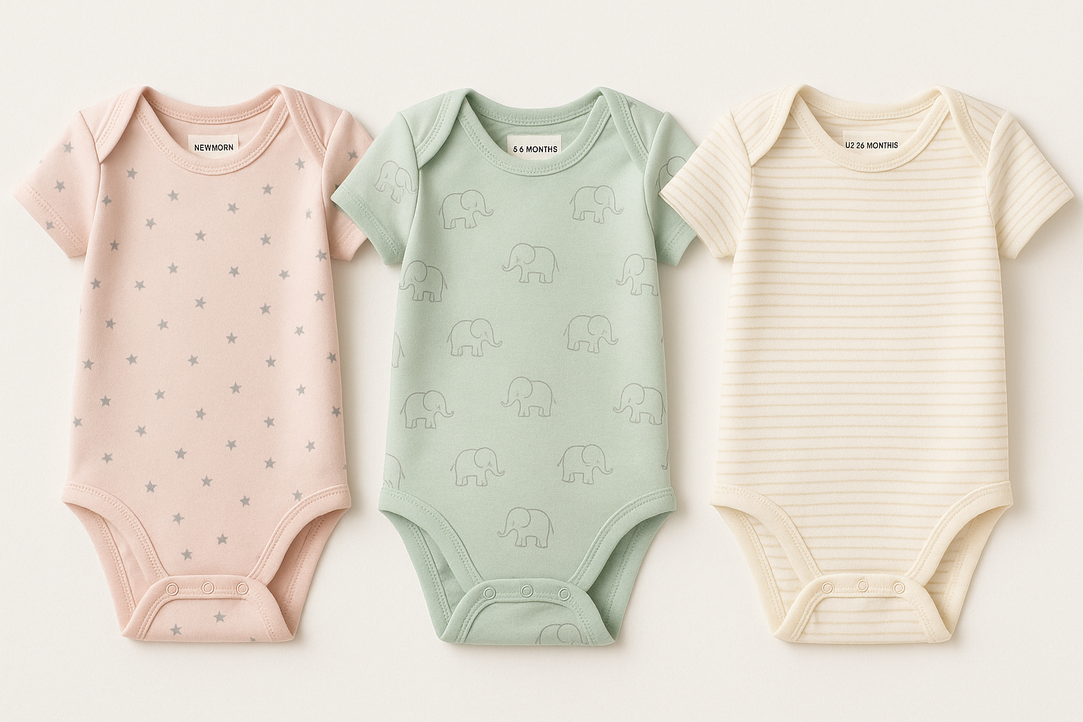 Baby Premium Organic Cotton Onesie Collection - Product Display