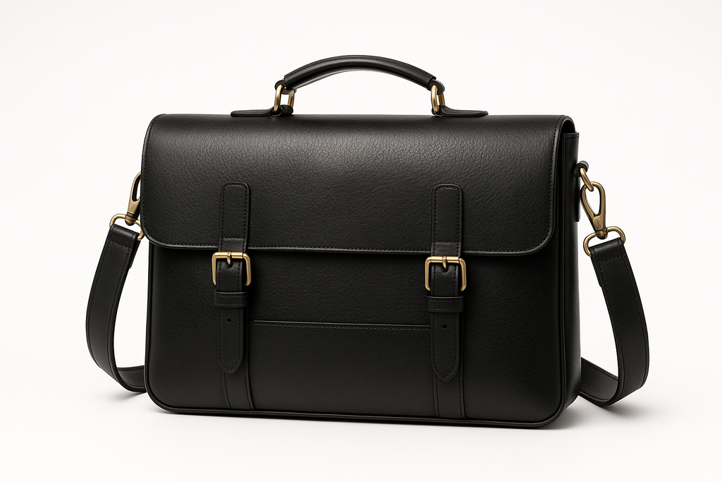 Classic Black Standard 15-inch Executive Messenger Bag