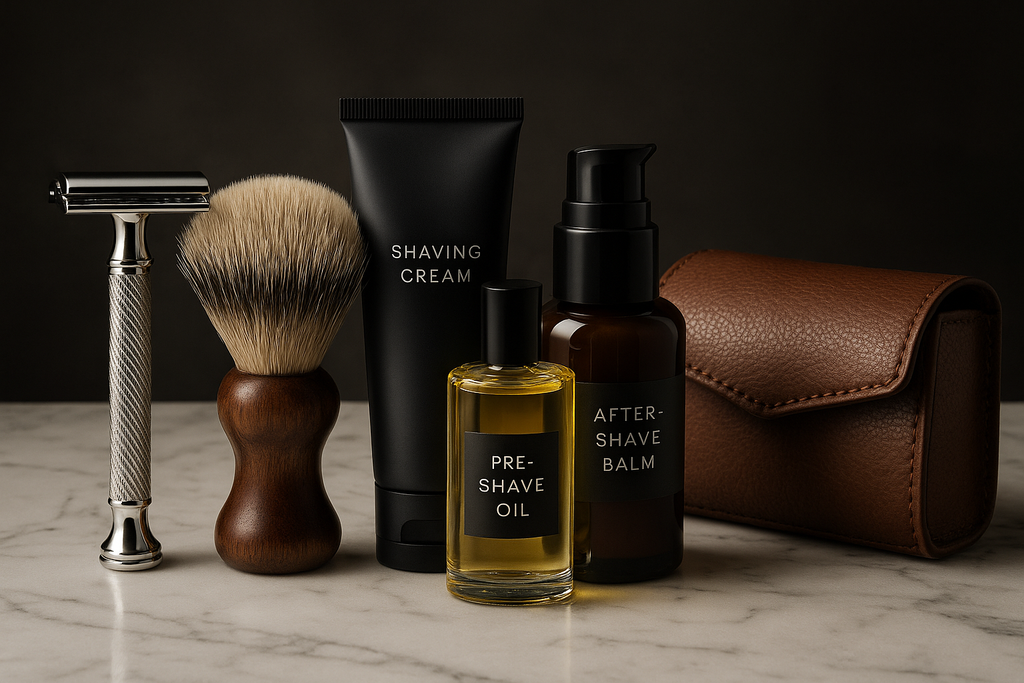 Men's Luxury Traditional Shaving Set - Product Display