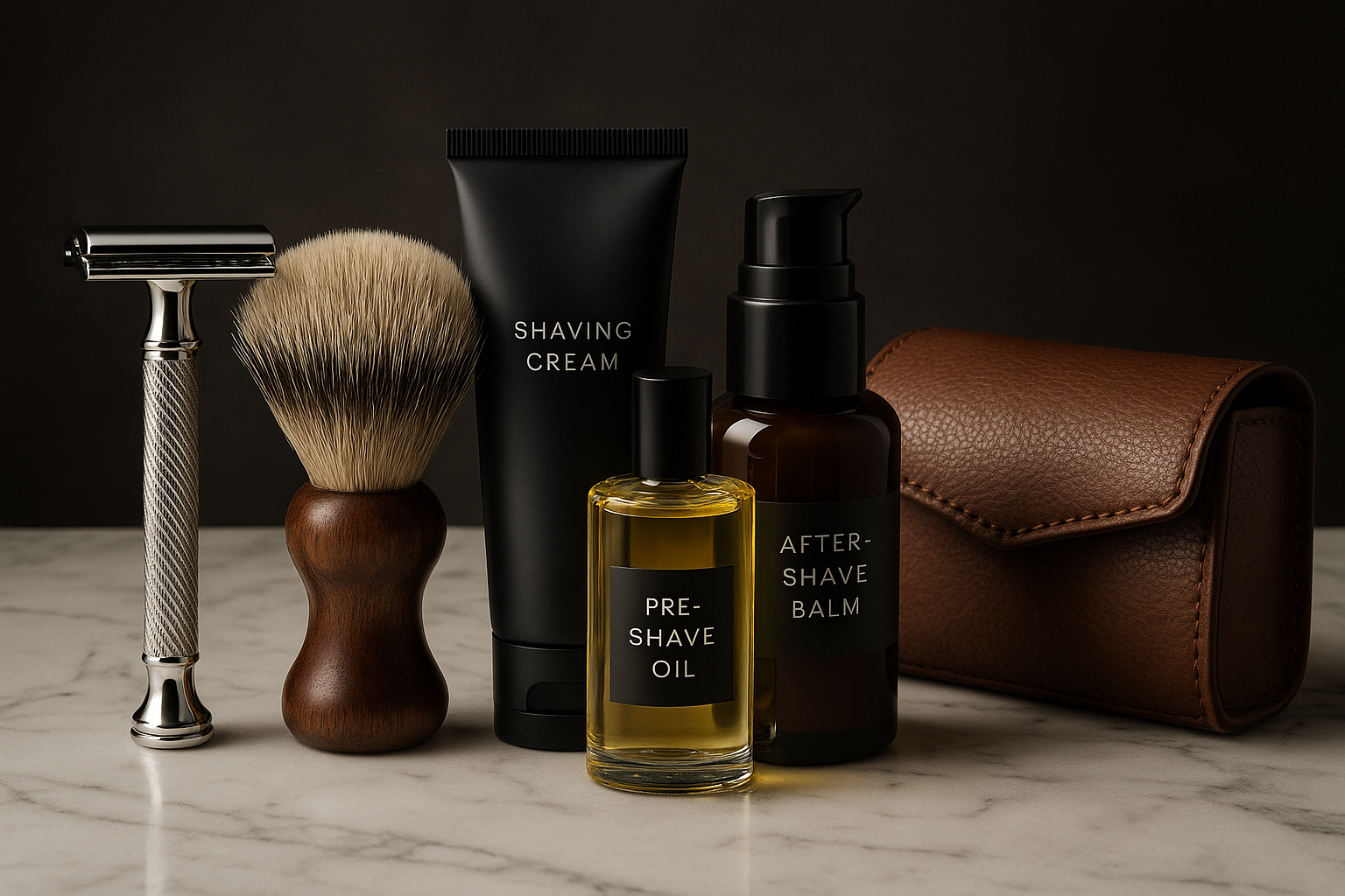 Men's Luxury Traditional Shaving Set - Product Display