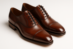 Oxford Cap-Toe Brown Leather - Premium Business Style