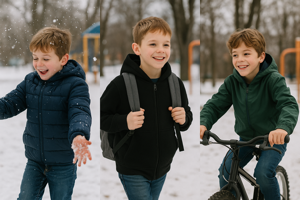 Boys Winter Jackets Lifestyle Photography