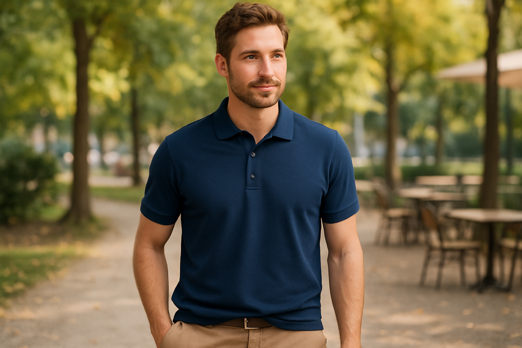 Men's Casual Polo Shirt - Lifestyle Setting