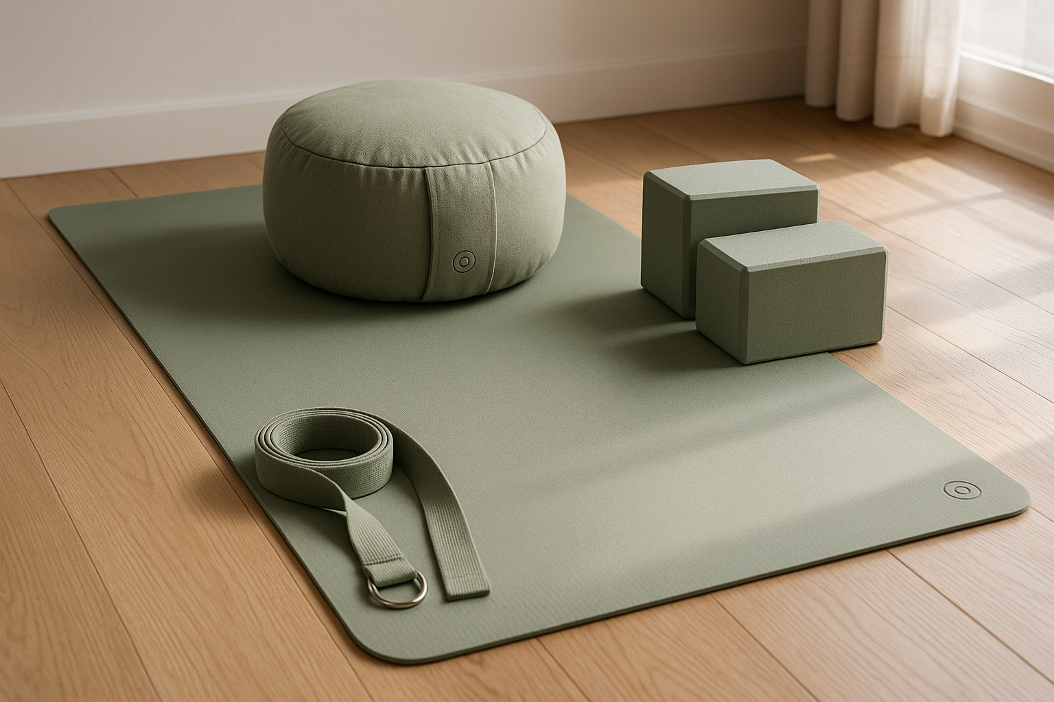 All-Gender Premium Yoga Mat & Meditation Set - Product Display