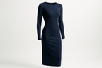 Women's Professional Navy Midi Dress - Side View