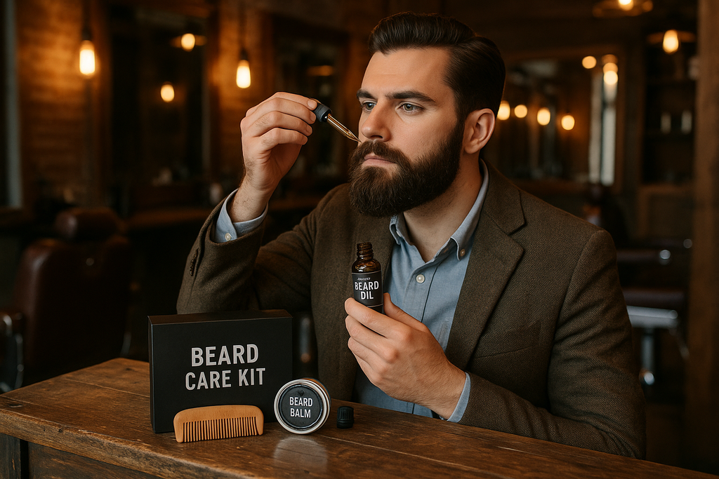 Men's Premium Beard Care Essentials Kit - Lifestyle Usage