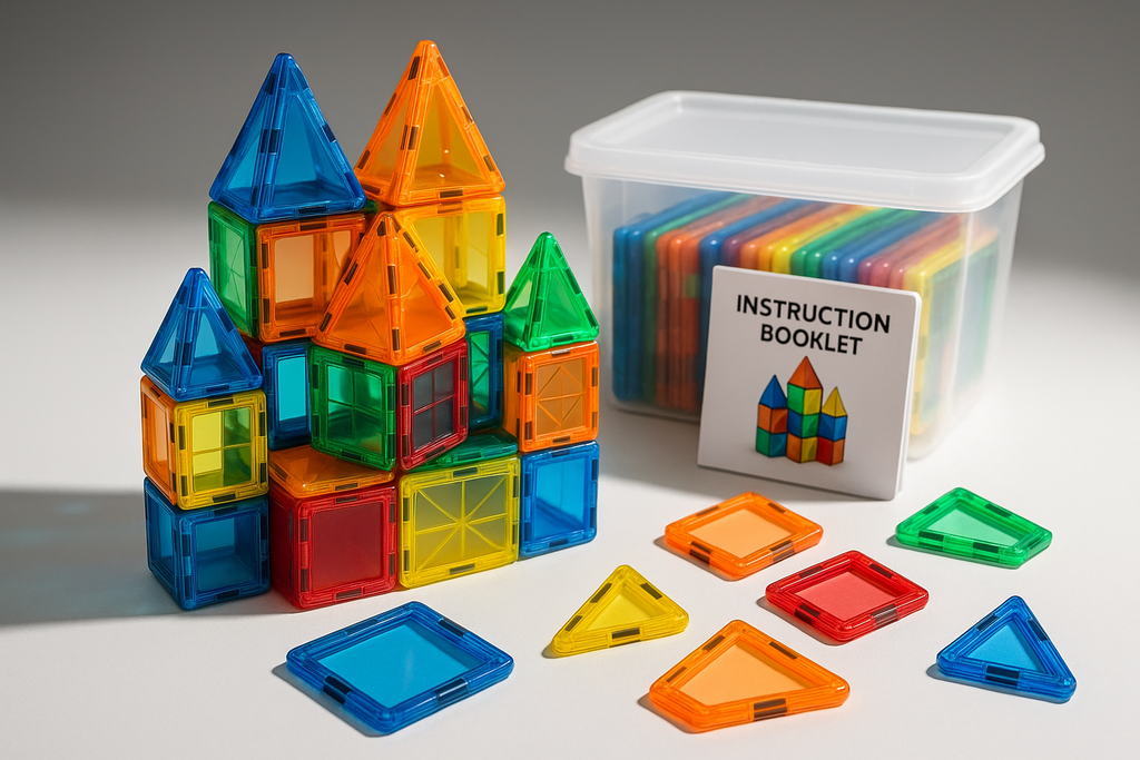 Boys' Magnetic Building Tiles Set - Product Display