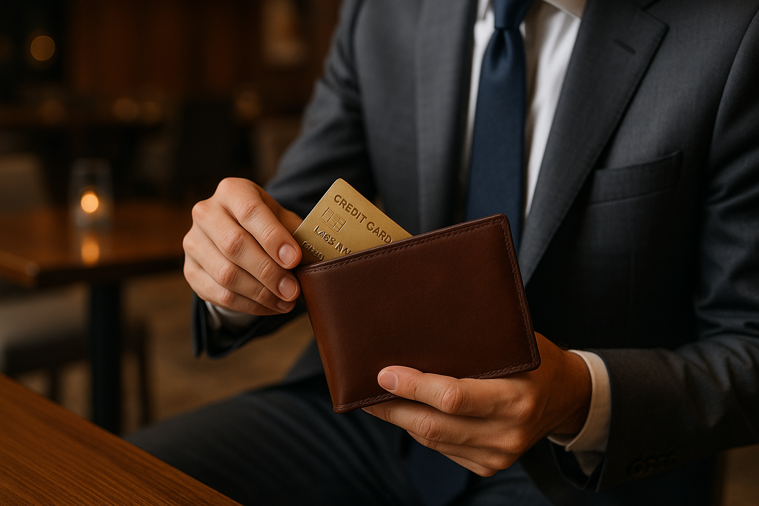 Professional Leather Wallet Business Lifestyle