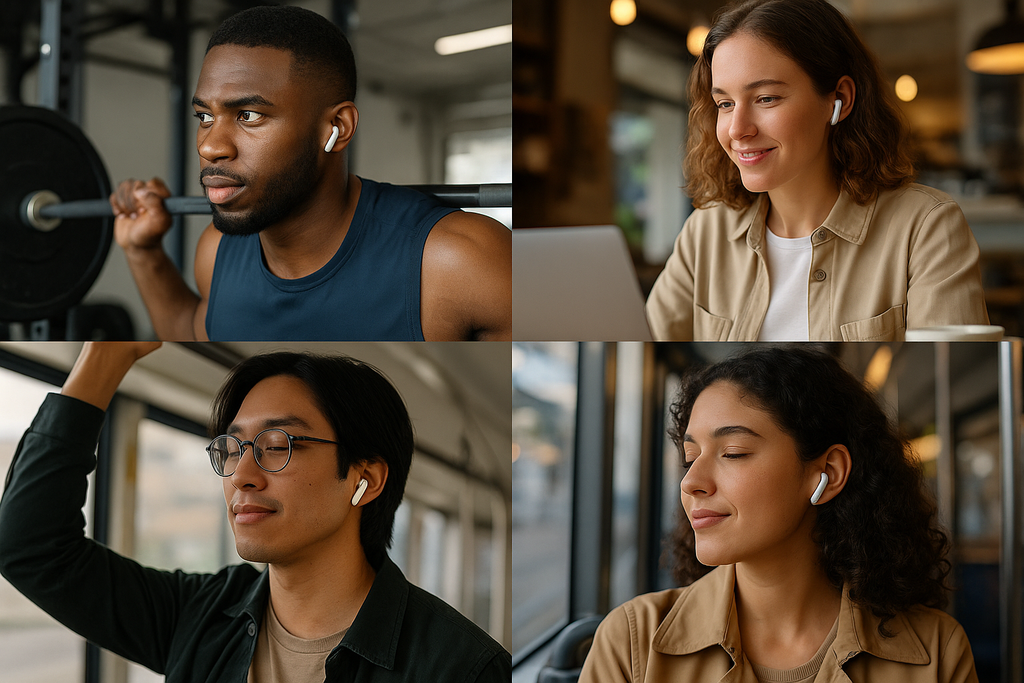 All-Gender Premium Wireless Earbuds - Lifestyle Shot