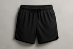 All-Gender Performance Athletic Shorts - Black Front View