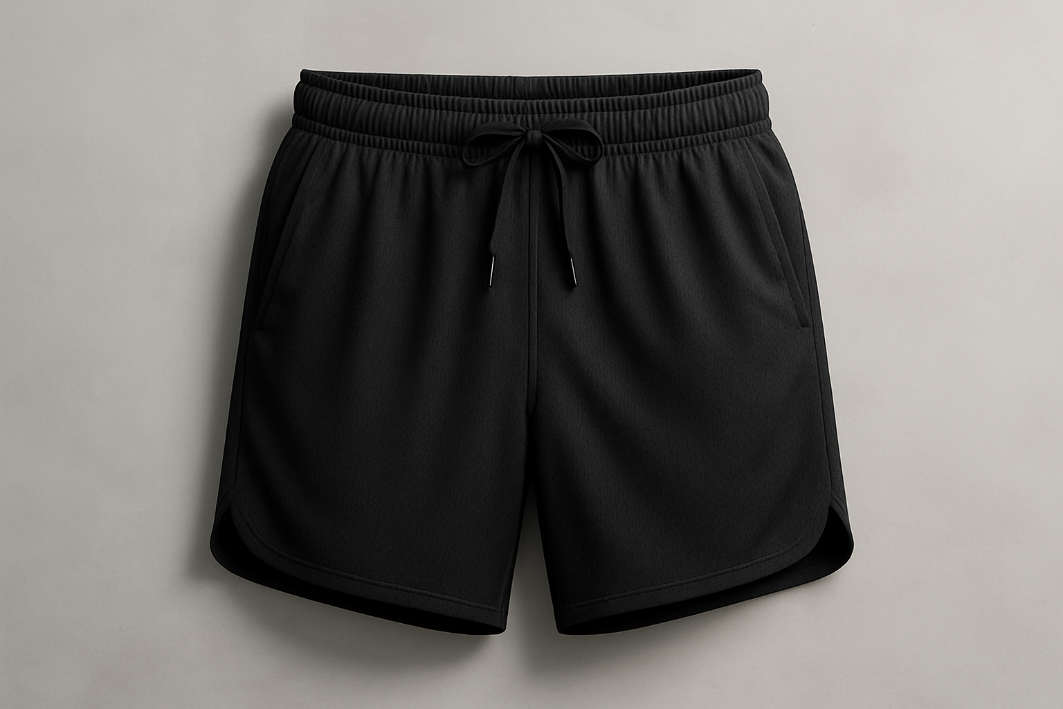 All-Gender Performance Athletic Shorts - Black Front View