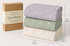 Premium Bamboo Swaddle Blanket Set - Product Photography