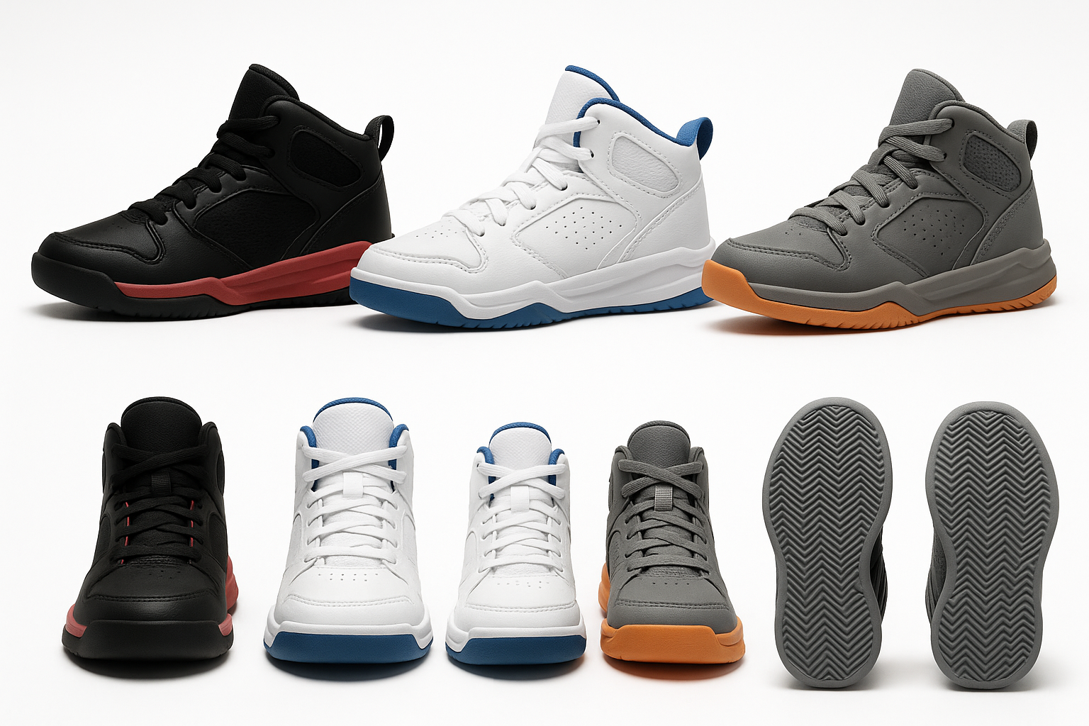 Boys' Basketball Sneakers Collection - Product Display