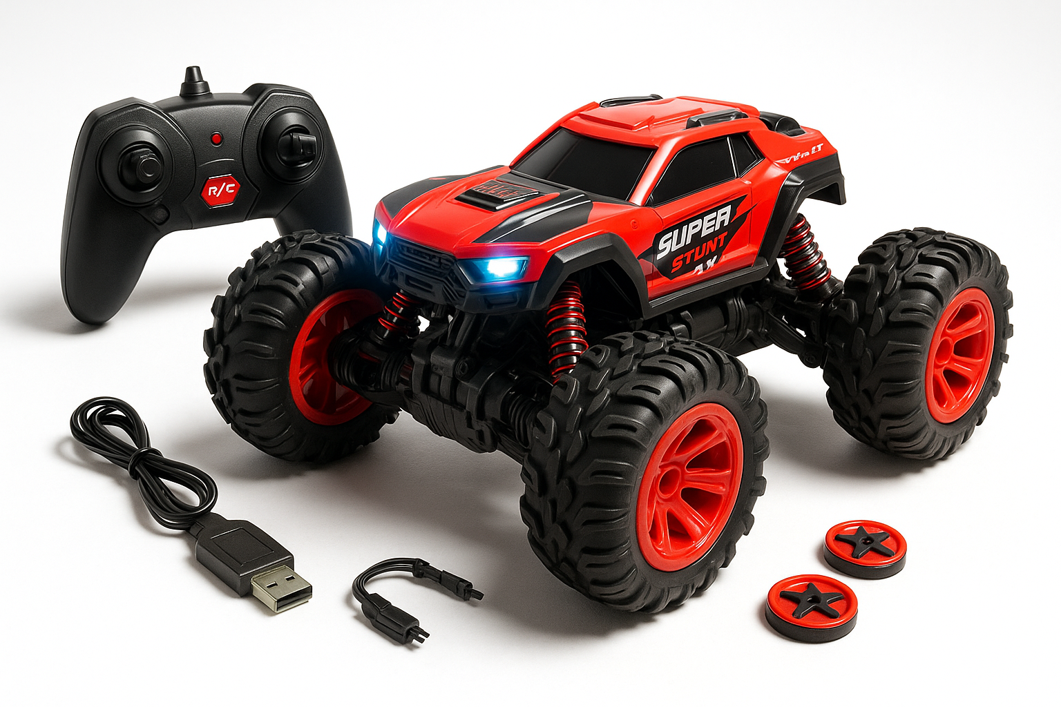 Boys' Remote Control Stunt Car - Product Display